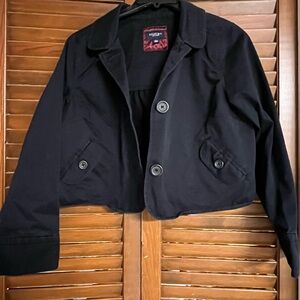 Xhilaration Black Button-Up Blazer